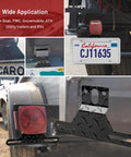 Heavy Duty Trailer License Plate Light Holder And Bracket Kit For RVs And ATVs Aluminum Mount with adjustable position.
