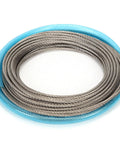100 Foot Zipline Cable Premium Stainless Steel One Quarter Inch Thickness Coiled for Easy Installation Backyard Use