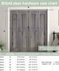 48 Inch Bifold Door Hardware Kit For Four Doors Aluminum Top Mounted Sliding Barn Door Track System With Size Chart