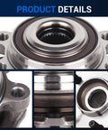 Front Wheel Hub And Bearing Assembly For Nissan Altima 2019 2020 2021 2022 2023 Ready To Roll 5 Lug 4 Hole Flange ABS Compatible