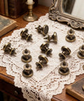 Antique Mini Drawer Knobs And Pull Handles For Dressers Cabinets And Jewelry Boxes With Self Tapping Screws Compact Replacement Furniture Hardware