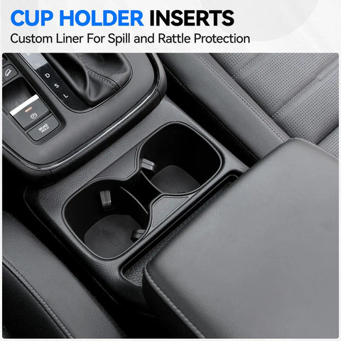 Cup holder inserts from Center Console Organizer 5 Piece Set For Honda CRV 2023 2024 2025 2026 LX EX EX L Sport Hybrid