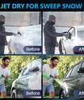 Man using Rechargeable Cordless Air Duster For PC And Electronics Cleaning No More Canned Air Portable Blower on car
