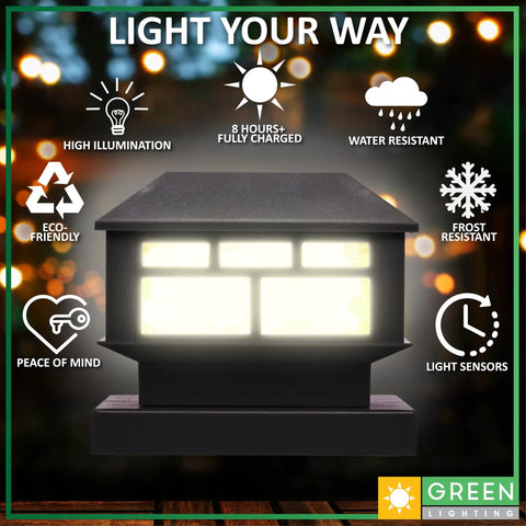 12 Pack Solar Post Cap Lights Fits 4x4 Wood And 4x4 Or 5x5 Vinyl Posts Gray Waterproof Outdoor LED Caps For Fence Posts Deck And Garden