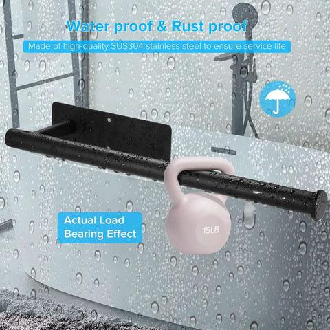 Under Cabinet Paper Towel Holder With Optional No Drill Self Adhesive Or Drill In Wall Mount Heavy Duty Stainless Steel SUS304 with weight test