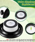 Front view of Gulfmew 4-pack 1'' PGV diaphragm irrigation valve replacement kit; white diaphragm and black housing