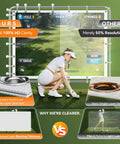 Comparison of Home Golf Simulator Impact Screen With Triple Layer Durability vs basic single-layer fabric screen.