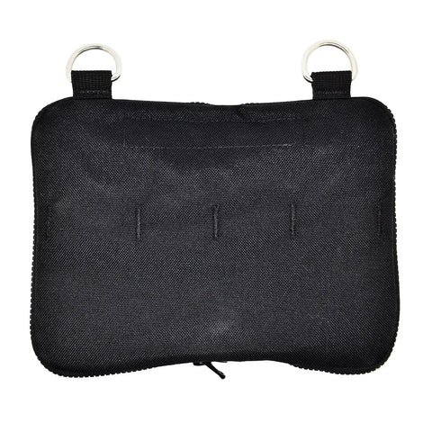 Palantic Side Mount BCD Storage Pouch Bag Durable Nylon Case with YKK Zip and dual D-ring loops, black, 9.5x7x3.5 inches