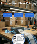 Bluetooth 4x6 Thermal Shipping Label Printer For Small Biz Wireless Label Printer For Android iPhone Windows Mac Budget Friendly Setup Great For Amazon Etsy USPS And More showing printing speed and capacity
