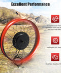 Powerful 1500W Front Wheel Hub Motor Conversion Kit For 26 By 4 Inch E Bikes, DC48V Electric Bicycle Kit with performance features