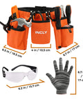 Real Deal 95 Piece Kids Tool Set For Home DIY And Woodworking Projects With Hammer, Screwdriver, Tool Belt, Safety Glasses, Glove