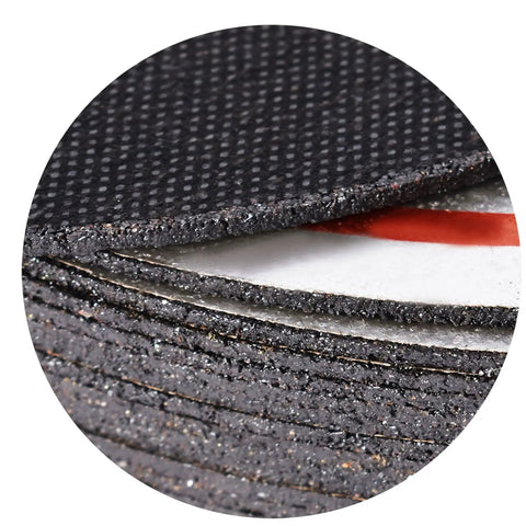 Close-up of six inch cut off wheel set 0.045 inch thick seven eighths inch arbor 100 pack for metal and stainless steel cutting discs