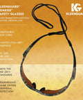 Nemesis Safety Glasses With Bronze Lenses And Camouflage Frame For Outdoor Work And All Day Comfort, shown front view