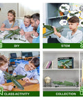 Kids playing with Metal Aircraft Building Kit For Kids 8 To 12 258 Piece STEM Construction Set with DIY and STEM activities.
