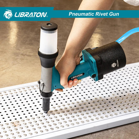 Beefy Heavy Duty Pneumatic Rivet Gun Kit With Self Suction Design Fast Air Riveter used on metal sheet for auto repair