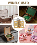 72 Pack Mini Hinges For Crafts Brass Tiny Hinges For Wooden Boxes Jewelry Boxes Dollhouses DIY Miniature Cabinets Closets with 288 Nails