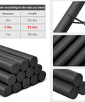 Pro Grade Foam Backer Rods 12 Pack For Expansion Joints shown in 1.5in diameter, 25.4in length, ideal for concrete gaps.