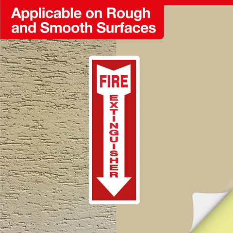 Straight Up Legit Fire Extinguisher Decals And Wall Labels Meet Osha Ansi Standards With Bold Red Arrows For Instant Workplace Safety Compliance No Sweat Setup For Offices Warehouses And Shops In A Solid Five Pack
