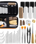 Heavy Duty Upholstery Sewing Kit 38 Piece For DIYers Carpet Canvas And Furniture Repair With 8 Strong Thread Rolls 2 Awls