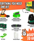 Complete Slackline Kit For Backyard Fun 60 Foot Setup With Training Line And Wide Tree Protectors Designed For Kids And Adults Outdoor Play Ninja Style Slackline Orange showing components and packaging.