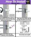 Installation guide for SnapSkru SP Self-Drilling Drywall Anchor for Hollow Walls Made in USA, illustrating screw insertion process.