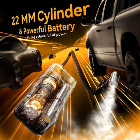 Cordless Tire Inflator Portable Air Compressor With Auto Shut Off And Gauge 160 PSI Fast Inflation For Cars Trucks Bikes And SUVs