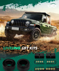 Jeep driving on rough terrain with 3 Inch Front And 2 Inch Rear Leveling Lift Kit For Ram 2500 2011 3500 2011 Dodge Ram parts shown.