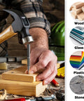 Heavy Duty Four Piece Nail Setter And Center Punch Set For Woodworking Projects With Precision Drill Marking Tools in use.