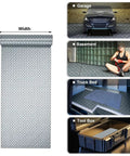 Heavy Duty Red PVC Garage Floor Mat Roll 1.5x2m Cuttable in garage, basement, truck bed, and toolbox settings