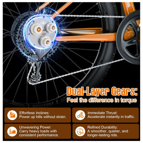 Rear Hub Motor Conversion Kit 48V 500W to 750W For Electric Bikes Ride Upgrade Fits 20 In 26 In 27.5 In 700C Rear Wheel Disc Or V Brake Cassette Compatible Geared Brushless Motor Battery And Display Optional