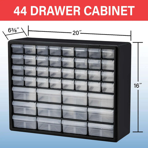 Heavy Duty Plastic Drawer Cabinet For Garage Organization And Craft Storage, 44 Drawer Bead And Building Bricks Organizer
