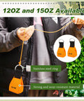 Person holding Arborist Throw Line Kit With 164 Ft Polyester Rope 12 Oz And 15 Oz Throw Weights Storage Bag All In One Tree Climbing Gear