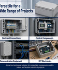 Rock Solid IP67 Aluminum Junction Box Panel Ready Mounting Enclosure With Precision Holes for electrical connections and control components.