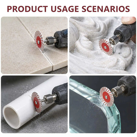 Built Tough 1.57 Inch Diamond Saw Blades Set For Granite Marble And Sandstone 40Mm Mini Cutter Kit cutting tile, marble, pipe, and glass.