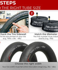 Steps to select Two Pack Inner Tubes For 35C 40C And 48C Tires With 48Mm Presta Valve On 622 Wheels Built Tough Butyl Tubes