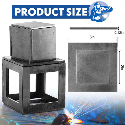 48 Piece Welding Practice Kit With 11 Gauge Steel Coupons 2x2 And 3x3 In For Beginner Welders with cuboid build and product size