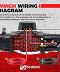 Beefy 13,500 Lb Synthetic Rope Winch For Trucks And SUVs, 12V IP68 Waterproof Motor, Wireless And Wired Remote, Heavy Duty Off Road Tow Winch For Trailers And UTVs Tank Series wiring diagram with red and black cables