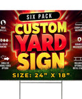 Custom Yard Sign Set 24 By 18 Inches With Stakes For Outdoor Use Full Color Printed Eye Catching Corrugated Signs With Graphics
