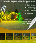 Bright Dope Banana Shaped LED Neon Sign Light with adjustable brightness, warm yellow silicone for bedroom decor, 11 by 19.7 inches