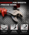 Insulated Cable Cutters 6 Inch Pro Grade 1000V VDE Rated CrV Wire Cutters For Electricians Safe On Live Wires Easy To Use For Pros With Clean Precise Cuts For Panels And Wiring Installations close-up with insulated handles