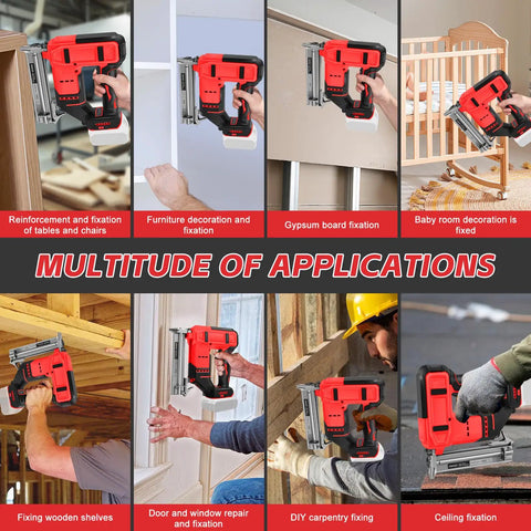 Pro Grade Cordless Brad Nailer Driven By A Badass Brushless Motor And Built Hella Tough for various applications like furniture and ceiling fixing.
