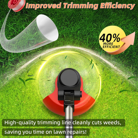 Replacement Weed Eater Line Spools Set For Craftsman String Trimmer CMZST0653 shown in action cutting grass.