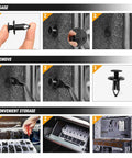 GOOACC 240-piece black plastic bumper retainer clips kit with 12 sizes for car trim and fender panels.