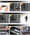 Universal 240 Piece Push Retainer Clip Kit With Plastic Rivets Fasteners usage steps for door trim and bumper applications