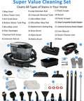 Super Value Cleaning Set with various attachments and accessories for deep cleaning all types of stains in your home.