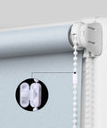 Keep Your Window Blinds Lookin Crisp With These Legit Mini Bead Chain Connectors And Slick Ball Cord Couplers 50 Pack 4.5mm Standard installed on a roller shade.