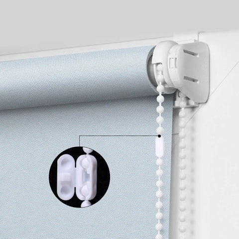 Keep Your Window Blinds Lookin Crisp With These Legit Mini Bead Chain Connectors And Slick Ball Cord Couplers 50 Pack 4.5mm Standard installed on a roller shade.