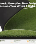 Close-up of shock absorption layer of Real Feel Golf Hitting Mat Pro Grade With Large Double Turf For Indoor And Outdoor Practice 5x4ft