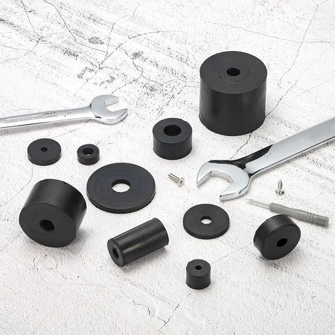 Hardcore Neoprene Rubber Spacers Anti Vibration Isolation Pads Bushing Washers For HVAC And Street Cars 15Mm Inner Diameter 35Mm Outer Diameter 20Mm Thick Zero Hassle Workshop Winners Pack Of 4 with wrench