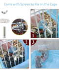 Big Time Clear Acrylic Automatic Hamster Feeder And Pet Food Dispenser For Small Critters Like Guinea Pigs with screws for secure mounting.